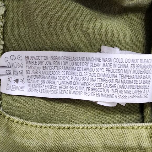 Forever 21 Skirt Womens 31 Green Button Front A-Line Mini Stretch Denim Preppy - Picture 5 of 8